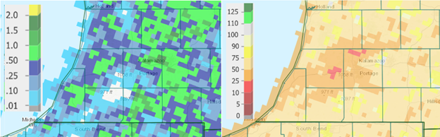 Precipitation totals 